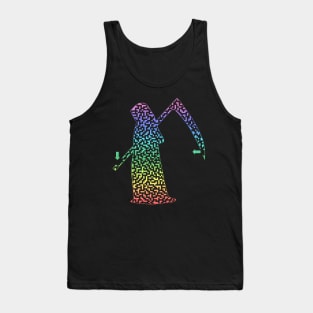 Grim Reaper Colorful Rainbow Maze & Labyrinth Tank Top